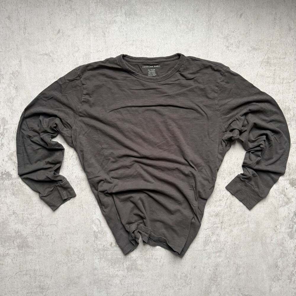 Vintage American Eagle Long Sleeve T-Shirt Size XXL Dark Gray